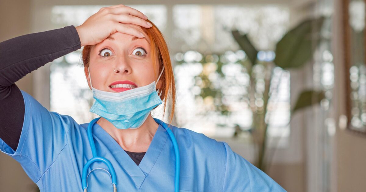 Frustrated nurse