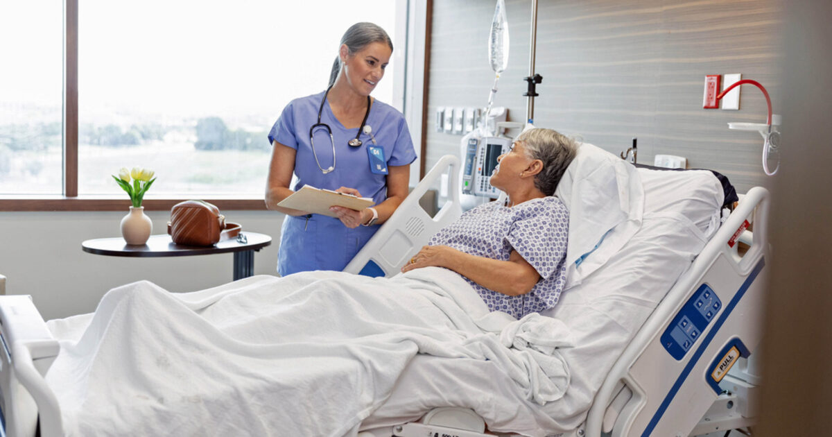 Nurse with patient