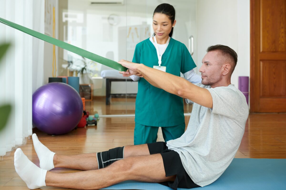 Physical Therapy exercise with physical therapist